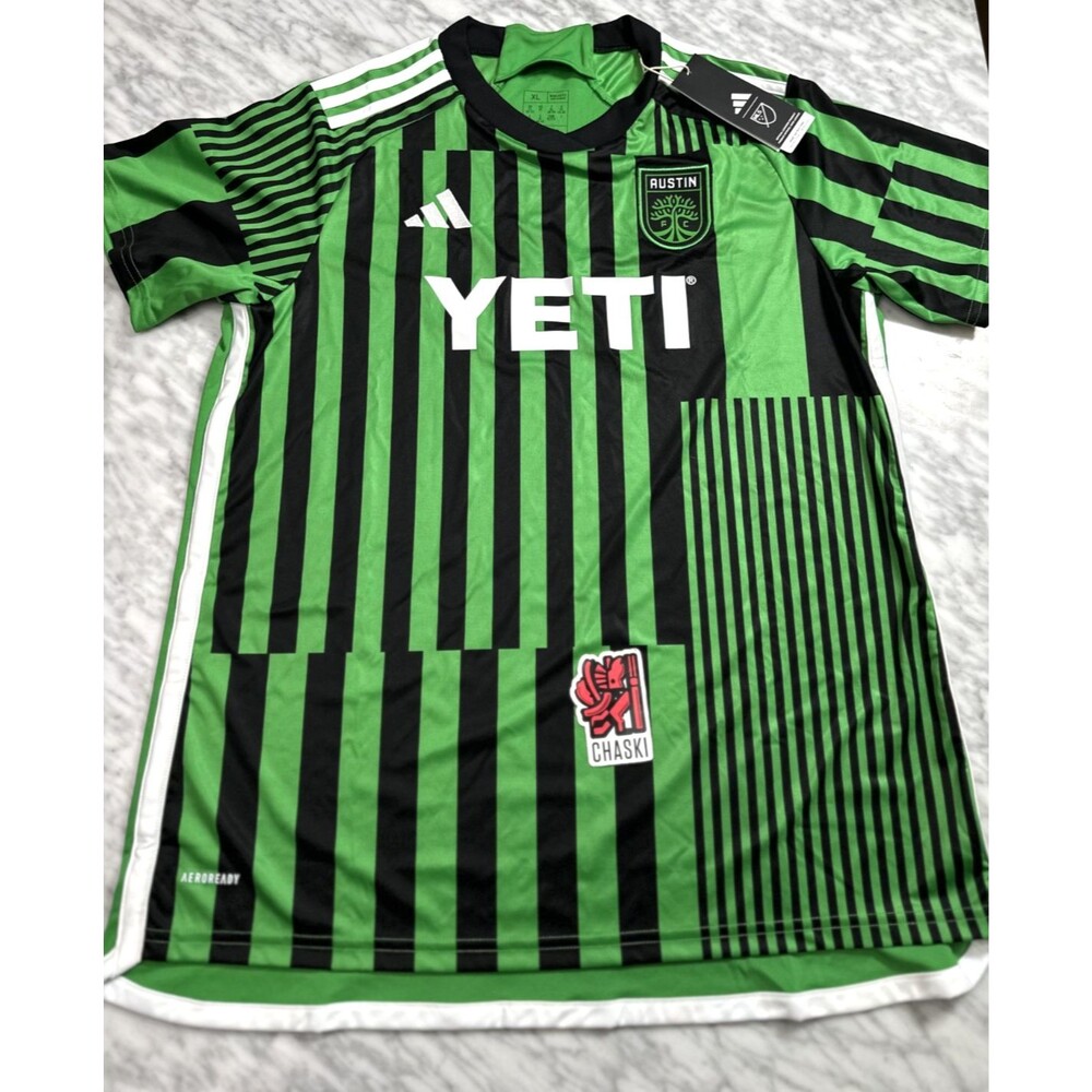 Adidas MLS Austin FC Home Jersey Las Voces Barcode Green Women XL HU1381 250